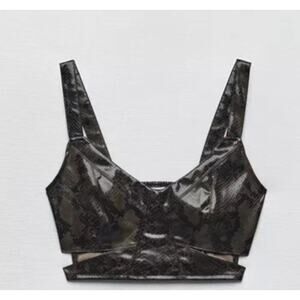 Zara Black Cropped Top